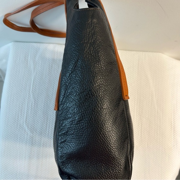 Valentina"Today is your best day ", black leather handbag - Picture 6 of 7